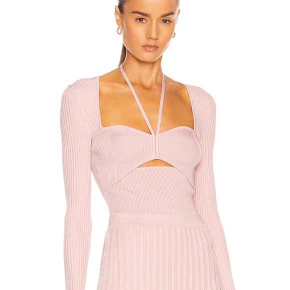 Jonathan Simkhai Alexia Compact Long-Sleeve Top - Picture 3 of 14